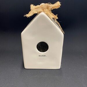 Rae Dunn Ceramic Birdhouse Decor - "BLOOM."